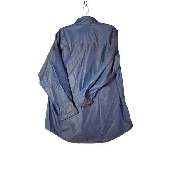 Milano Uomo Men's Dress Shirts Shimmering Blue Long Sleeve 16 32/33 - Picture 5 of 6